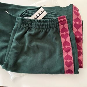 SABBI THE RAVING HEARTS PANTS - GREEN - SIZE MEDIUM